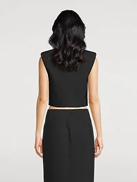 Hollis Double-Breasted Cropped Vest