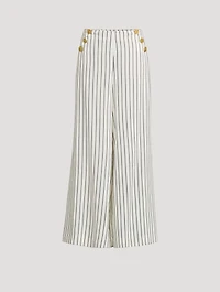 Kingston Wide-Leg Pants Striped Print