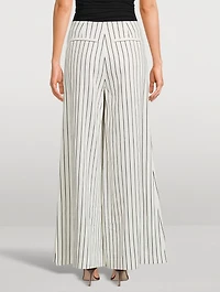 Kingston Wide-Leg Pants Striped Print