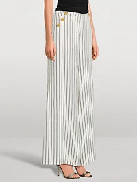 Kingston Wide-Leg Pants Striped Print