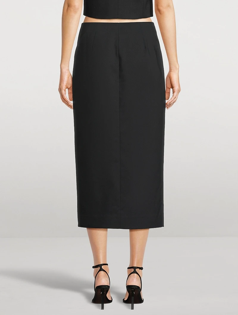 Febe Tuxedo Midi Skirt