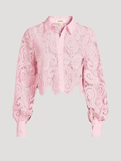 Odelia Lace Cropped Blouse