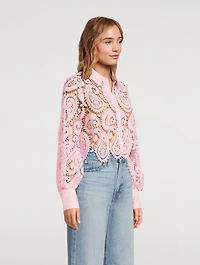 Odelia Lace Cropped Blouse