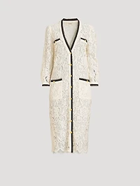 Whisper Lace Cardigan Midi Dress
