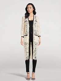Whisper Lace Cardigan Midi Dress