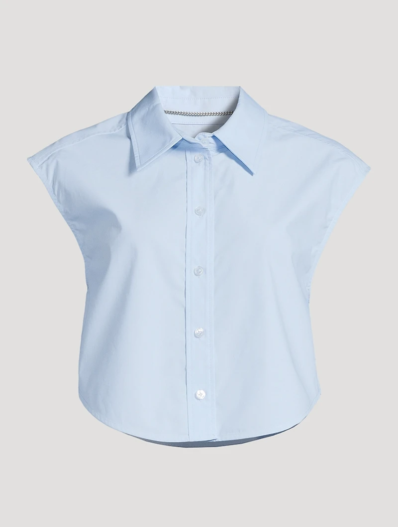 Cropped Poplin Shirt