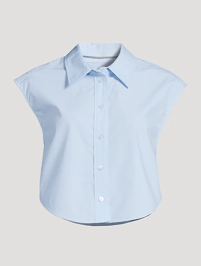Cropped Poplin Shirt