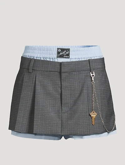 Layered Skort With Exposed Boxer