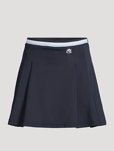 Stripe Airloft Pleated Mini Skirt