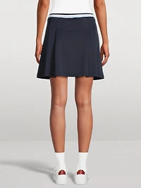 Stripe Airloft Pleated Mini Skirt