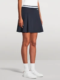 Stripe Airloft Pleated Mini Skirt