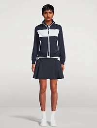 Stripe Airloft Pleated Mini Skirt