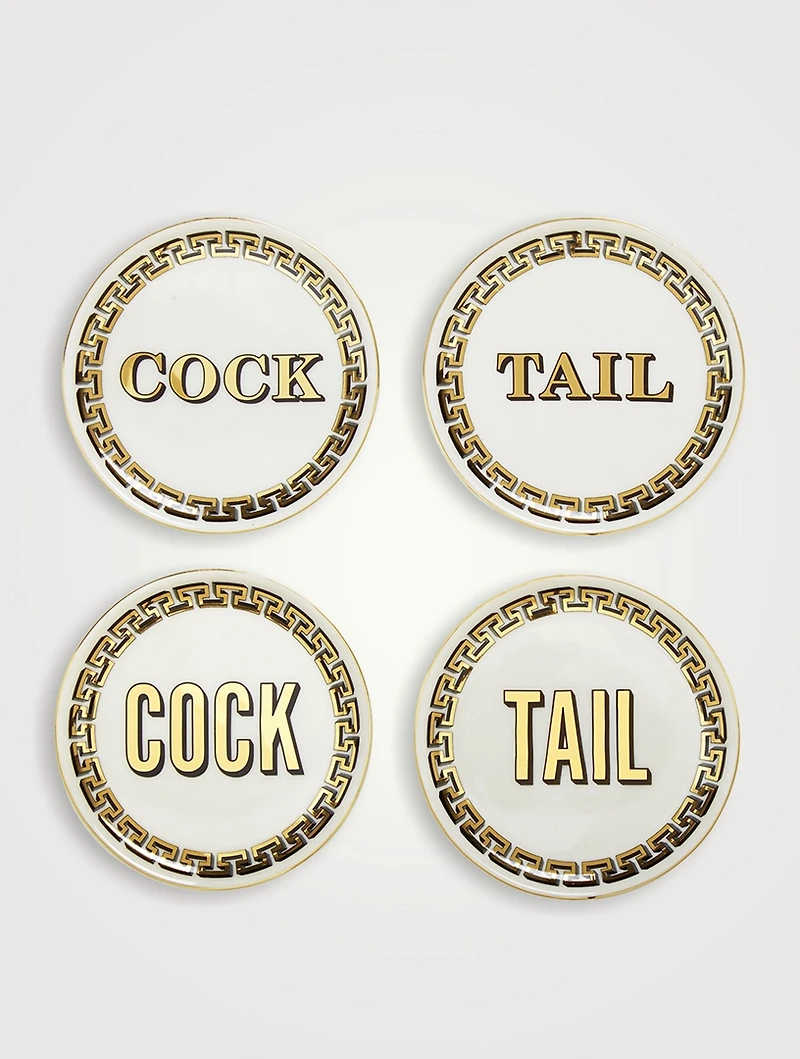 Four-Piece Cock/Tail Coasters