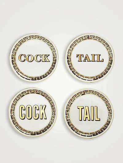Four-Piece Cock/Tail Coasters