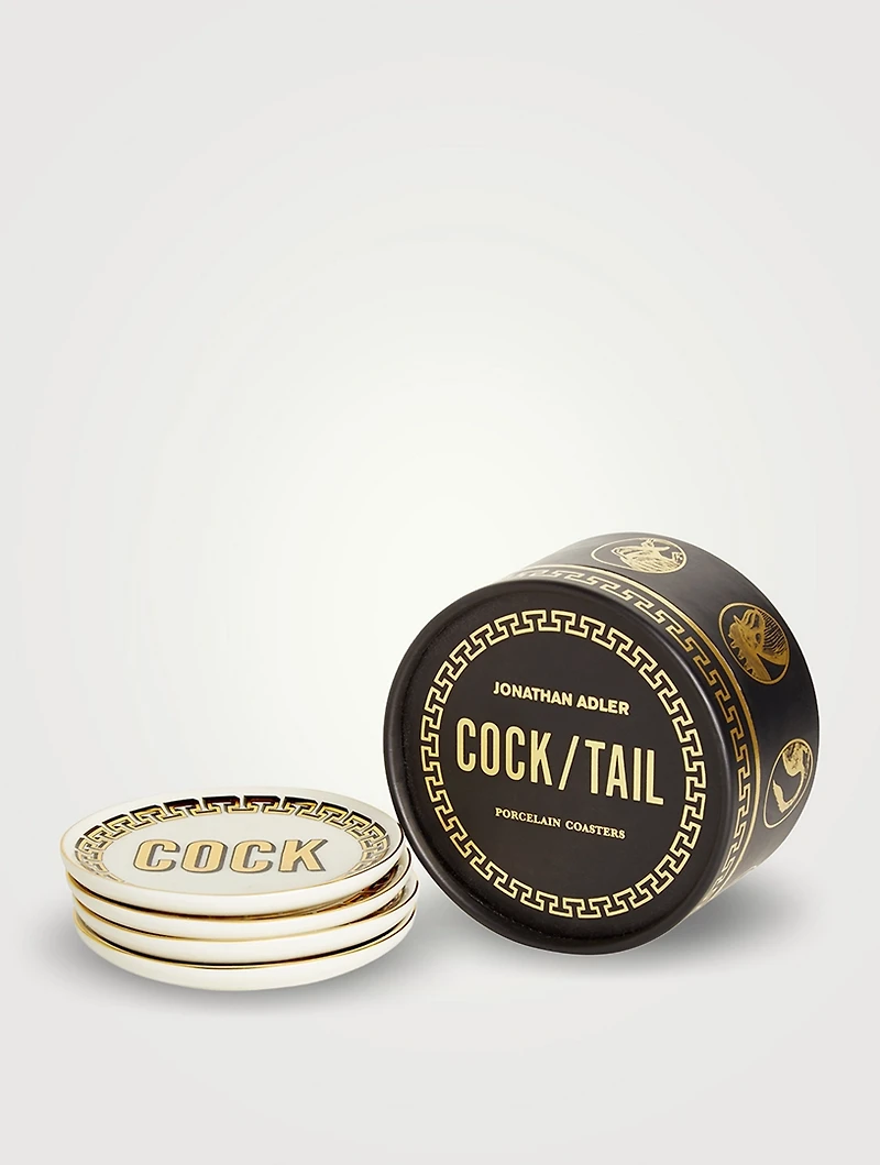 Four-Piece Cock/Tail Coasters