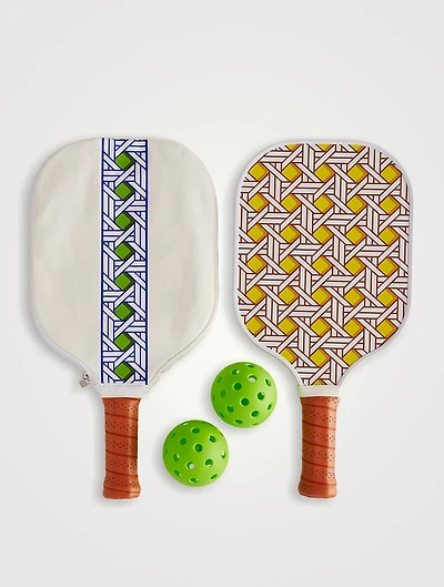 Basketweave Pickleball Set