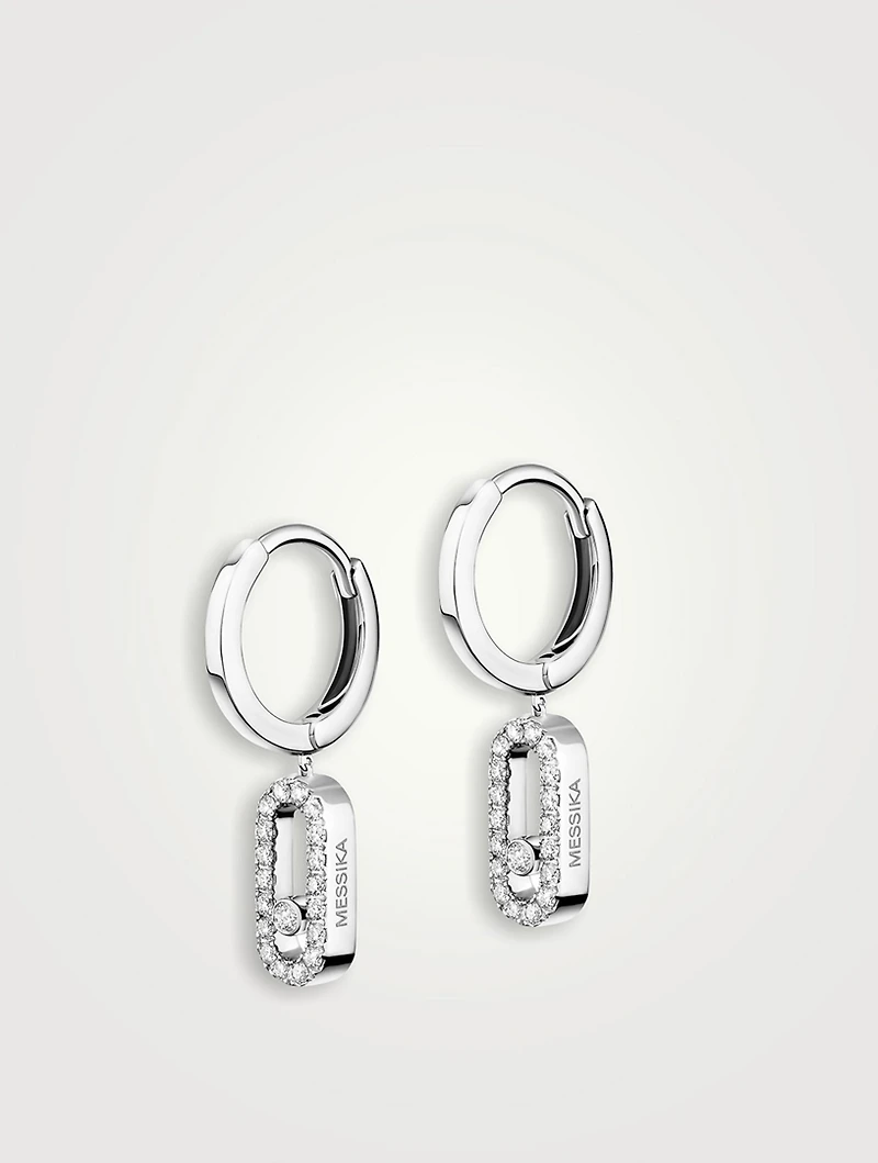 Move Uno 18K Gold Huggie Earrings With Diamonds