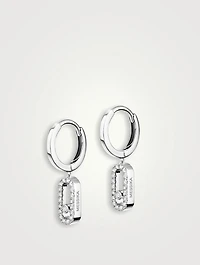 Move Uno 18K Gold Huggie Earrings With Diamonds