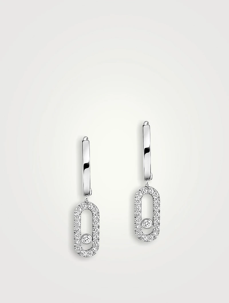 Move Uno 18K Gold Huggie Earrings With Diamonds