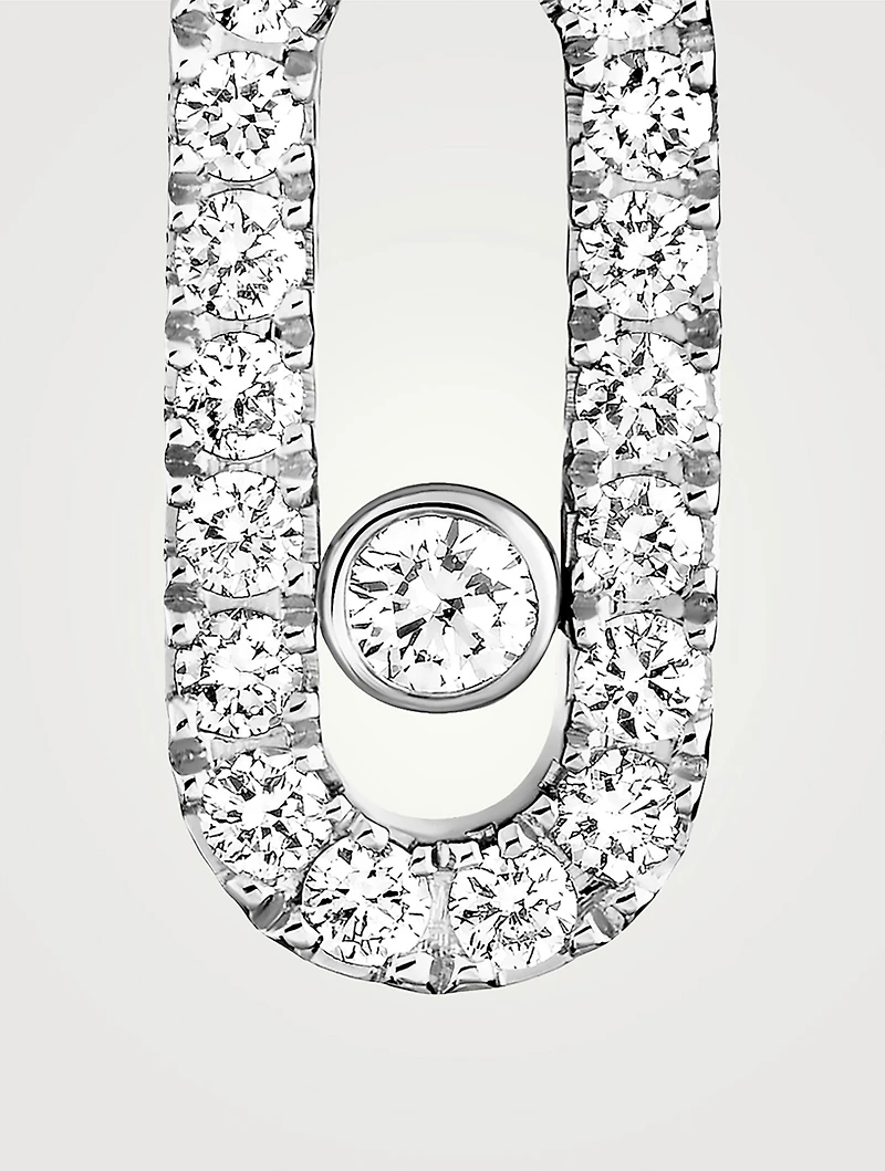 Move Uno 18K Gold Huggie Earrings With Diamonds