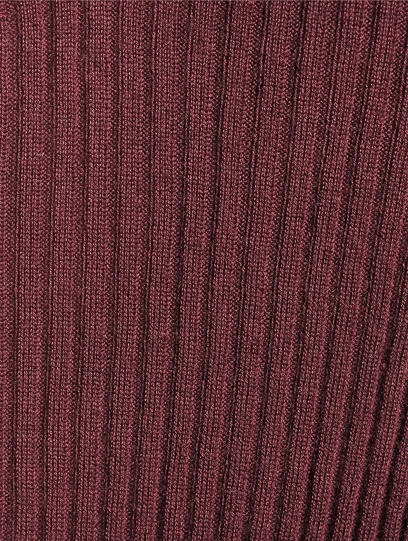 Browning Rib-Knit Cashmere Silk Sweater