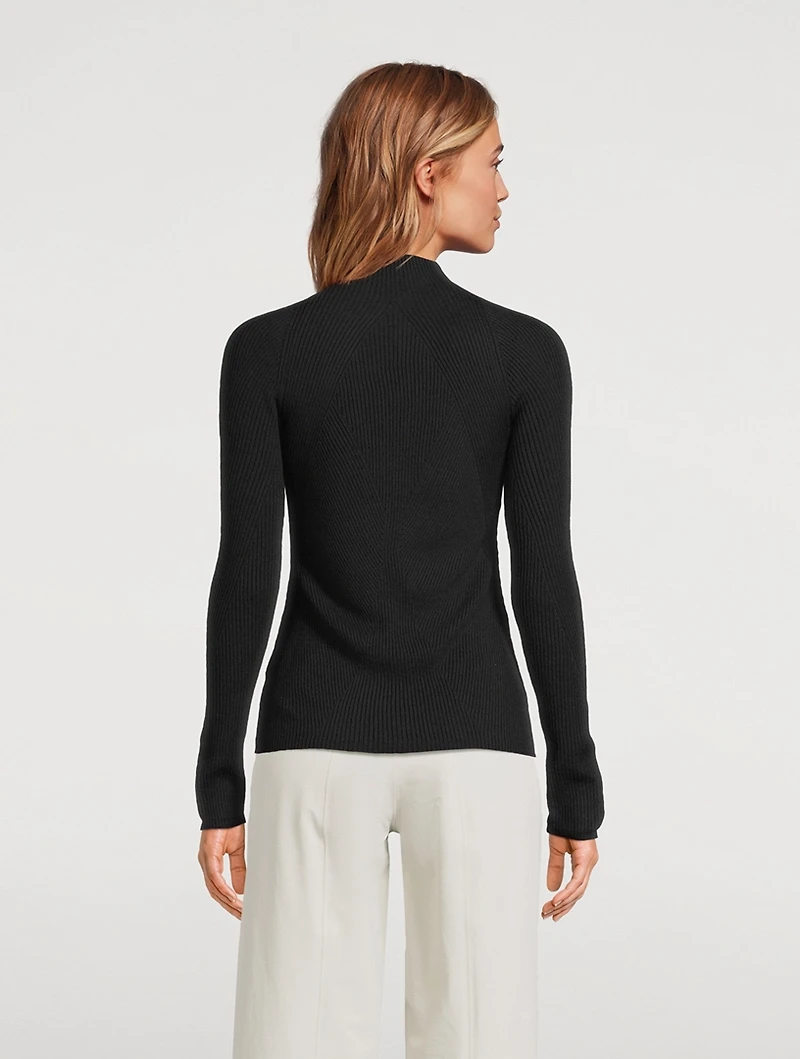 Conic Rib-Knit Sweater