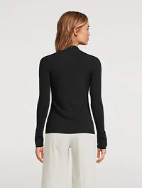 Conic Rib-Knit Sweater