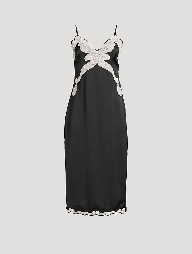 Ann Embroidered Slip Dress