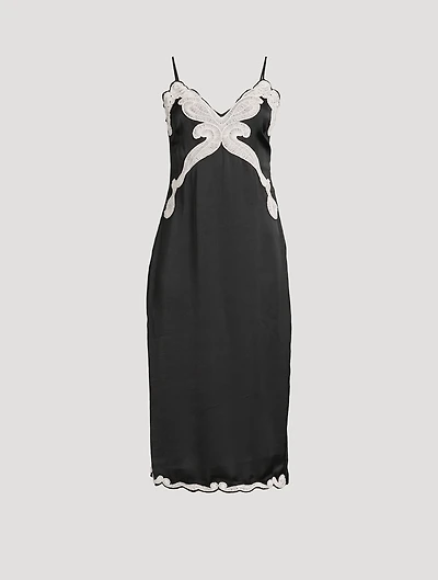 Ann Embroidered Slip Dress
