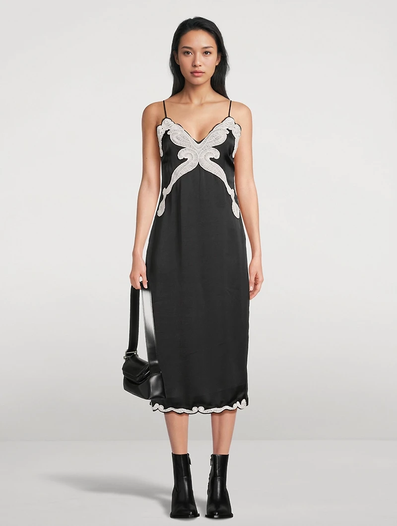 Ann Embroidered Slip Dress