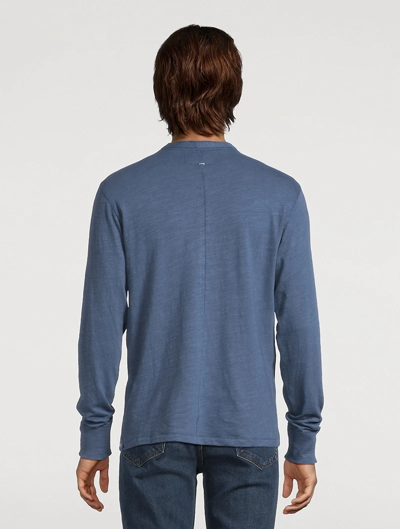 Classic Flame Cotton Henley