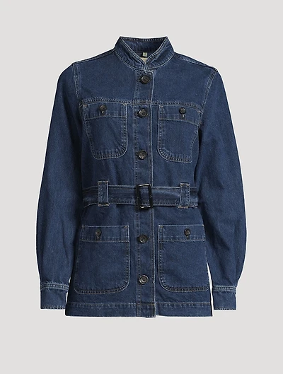 Utility Belted Denim Jacket