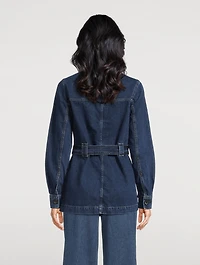 Utility Belted Denim Jacket