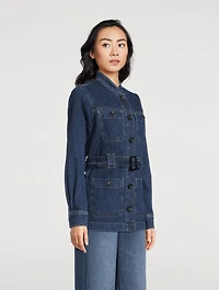 Utility Belted Denim Jacket