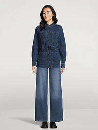 Utility Belted Denim Jacket