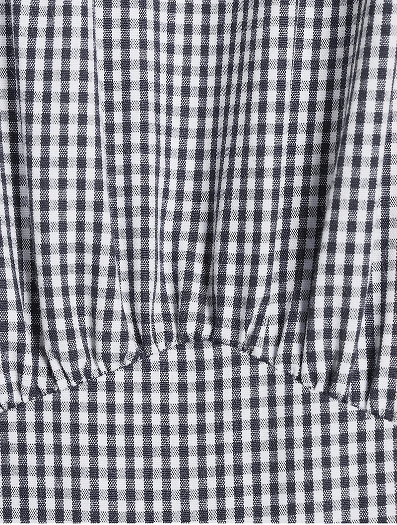 The Check Gathered Midi Dress