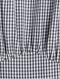 The Check Gathered Midi Dress