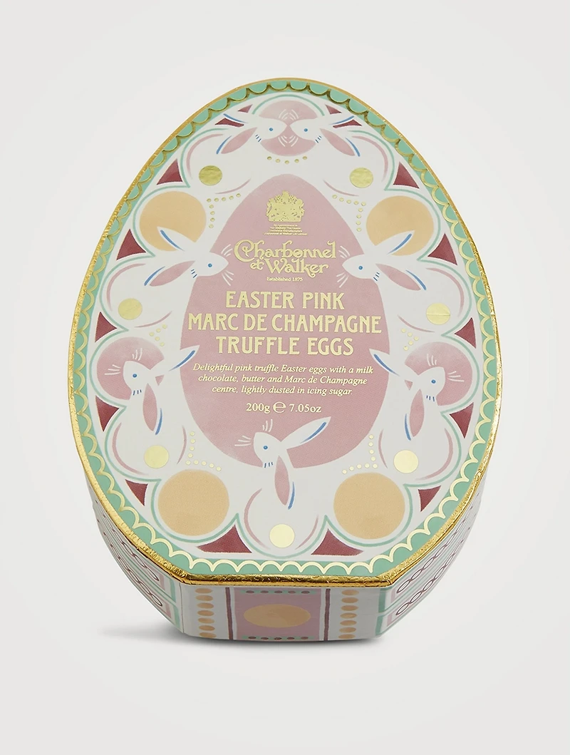 Pink Marc De Champagne Truffle Eggs