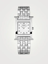 Heure H PM Stainless Steel Bracelet Watch, 21 x 21mm
