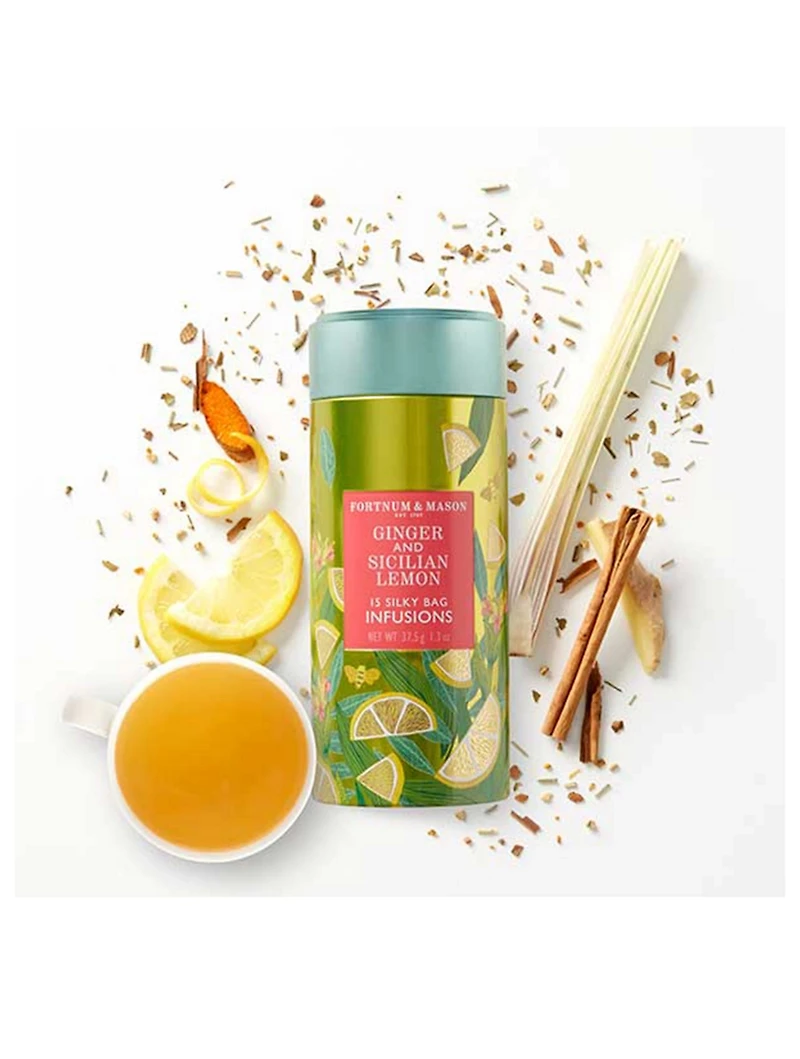 Ginger & Sicilian Lemon Infusion Tin 15 Silky Bags