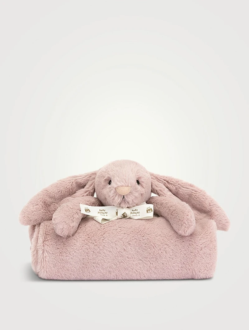Bashful Luxe Bunny Rosa Blankie