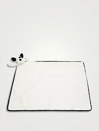 Bashful Black And Cream Puppy Blankie