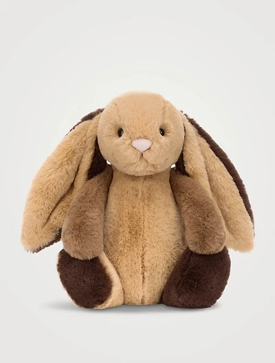 Bashful Patchwork Brown Bunny Plush Toy
