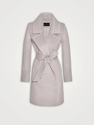 Belted Baby Alpaca Wool Wrap Coat