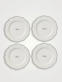 Set Of Four Applause Wave Dinner Plates