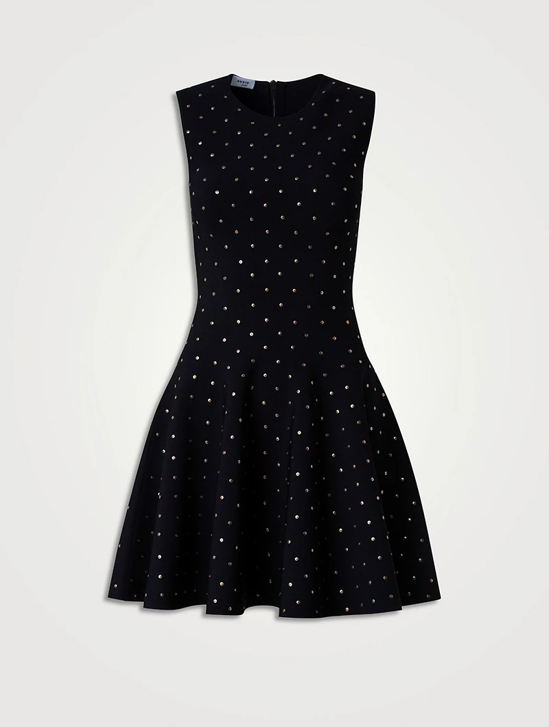 Studded Fit-And-Flare Dress