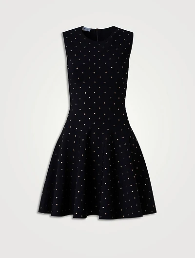 Studded Fit-And-Flare Dress