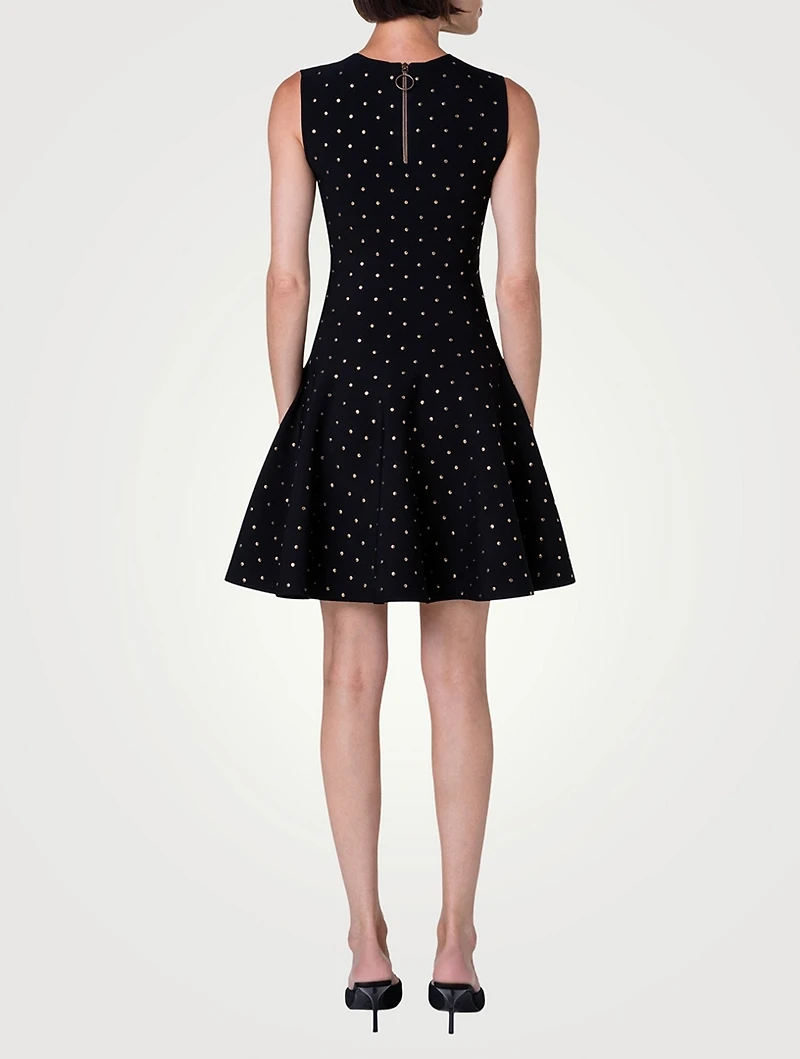 Studded Fit-And-Flare Dress