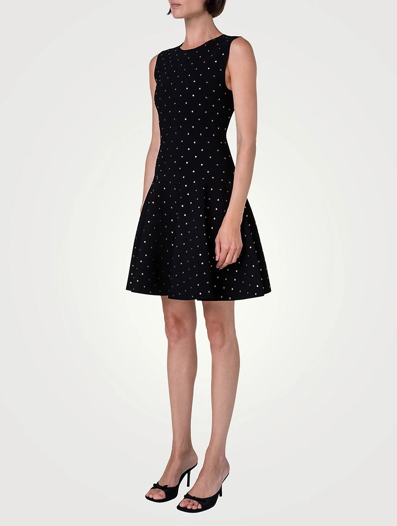 Studded Fit-And-Flare Dress