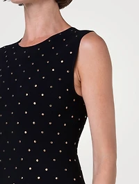 Studded Fit-And-Flare Dress